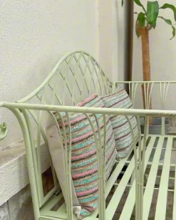 Panchina da giardino MILAZZO 130 cm Metallo Verde chiaro