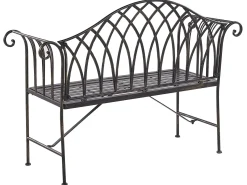 Panchina da giardino MILAZZO 130 cm Metallo Nero