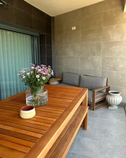 Panchina da giardino MONSANO 170 cm Legno d'eucalipto Marrone