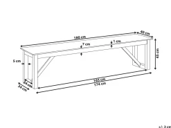 Panchina da giardino NOTTERI 180 cm Cemento Grigio