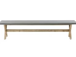 Panchina da giardino OLBIA 200 cm Cemento Grigio