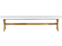 Panchina da giardino OLBIA 200 cm Cemento Bianco