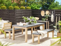 Panchina da giardino OSTUNI 160 cm Cemento Grigio