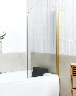 Parete doccia per vasca LAPAN 140 x 80 cm Oro