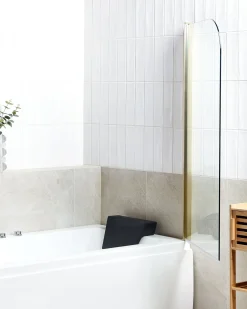Parete doccia per vasca LAPAN 140 x 80 cm Oro