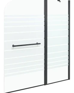 Parete doccia per vasca TUAPI 140 x 120 cm Nero