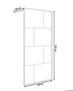 Parete doccia TAPAJOS 90 x 195 cm Nero