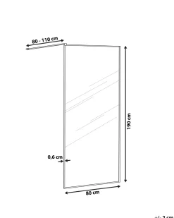 Parete doccia WASPAM 80 x 190 cm Oro