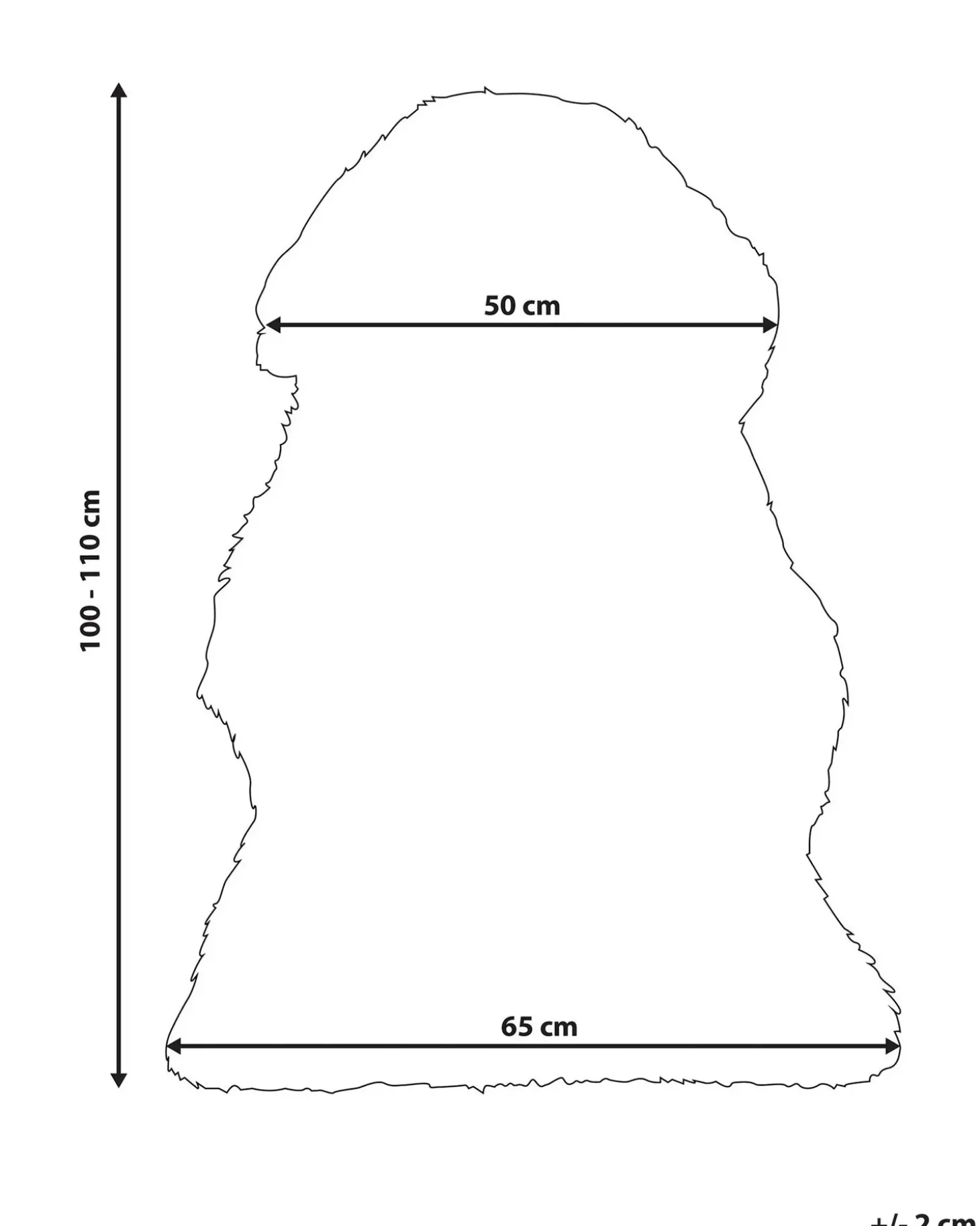 Pelle di Pecora ULURU Grigio scuro 65 x 110 cm