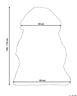 Pelle di Pecora ULURU Rosa pesca 65 x 110 cm