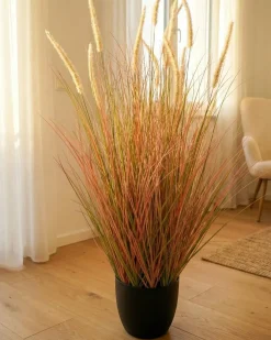 Pianta artificiale BRISTLEGRASS 120 cm Arancione