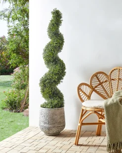 Pianta artificiale BUXUS SPIRAL TREE 158 cm Verde