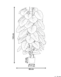 Pianta artificiale DIEFFENBACHIA 152 cm Verde