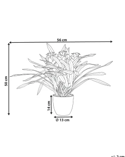 Pianta artificiale GUZMANIA ATILLA 50 cm Verde