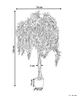 Pianta artificiale WISTERIA TREE 150 cm Verde