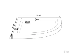 Piatto doccia ALISO 90 x 90 x 7 cm Bianco