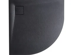 Piatto doccia PARON 80 x 80 x 3 cm Nero