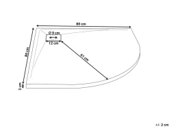 Piatto doccia PARON 80 x 80 x 3 cm Bianco