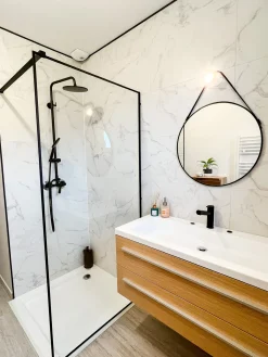 Piatto doccia ESTELI 90 x 90 x 7 cm Bianco