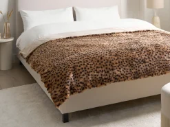 Piumone KUDELI Finta pelliccia 150 x 200 cm Marrone