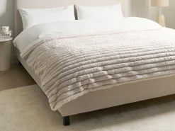 Piumone RAKYA Finta pelliccia 150 x 200 cm Beige chiaro