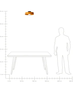 Plafoniera LUGUSE Vetro Arancione