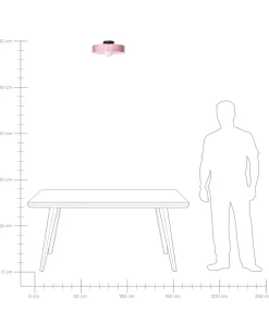 Plafoniera LUGUSE Vetro Rosa