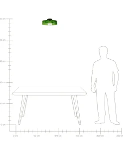Plafoniera LUGUSE Vetro Verde