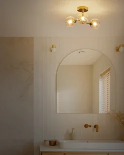 Plafoniera MARICAO Vetro Ottone