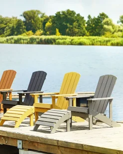 Poggiapiedi da giardino ADIRONDACK Grigio chiaro