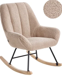 Poltrona a dondolo KINNO Bouclé Beige