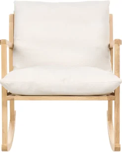 Poltrona a dondolo KJEVIK Legno Marrone chiaro/Beige chiaro