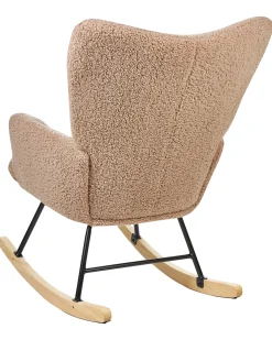 Poltrona a dondolo OULU Bouclé Beige sabbia