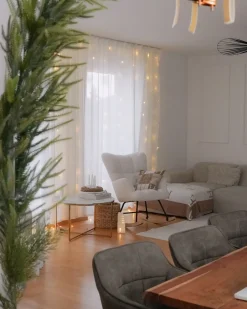 Poltrona a dondolo OULU Bouclé Bianco