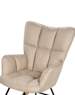 Poltrona a dondolo OULU Tessuto Beige