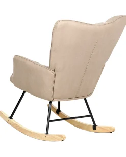 Poltrona a dondolo OULU Tessuto Beige
