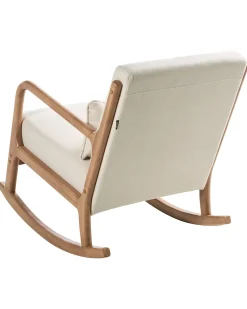 Poltrona a dondolo SKOVDE Tessuto Beige chiaro