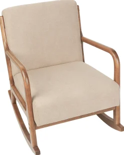 Poltrona a dondolo SKOVDE Tessuto Beige