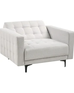 Poltrona ABERDEEN Tessuto Grigio chiaro