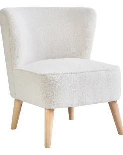 Poltrona ALVEN Bouclé Bianco sporco