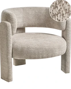Poltrona BUREA Ciniglia Beige chiaro