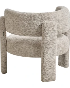 Poltrona BUREA Ciniglia Beige chiaro
