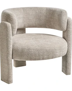 Poltrona BUREA Ciniglia Beige chiaro