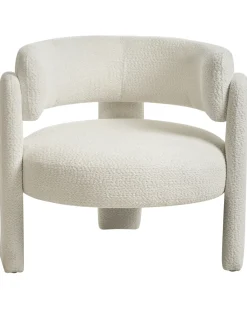 Poltrona BUREA Ciniglia Bianco sporco