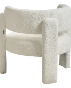 Poltrona BUREA Ciniglia Bianco sporco