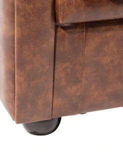Poltrona CHESTERFIELD Pelle sintetica Marrone dorato