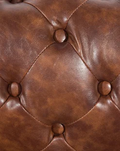 Poltrona CHESTERFIELD Pelle sintetica Marrone dorato