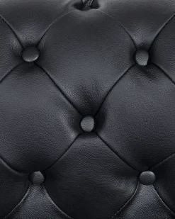Poltrona CHESTERFIELD Pelle naturale Nero