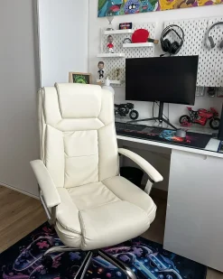 Poltrona da scrivania ADVANCE Pelle sintetica Beige chiaro