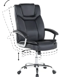 Poltrona da scrivania ADVANCE Pelle sintetica Nero